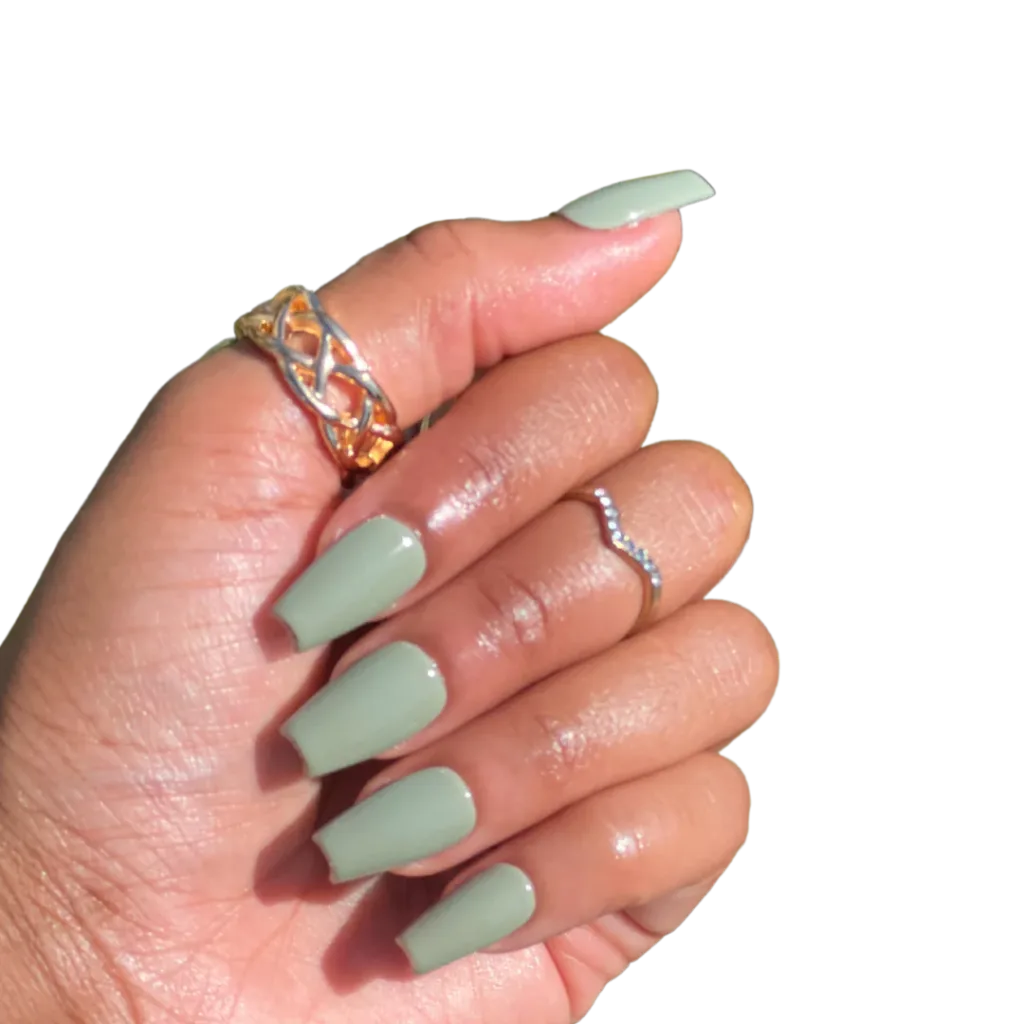sage green nails
