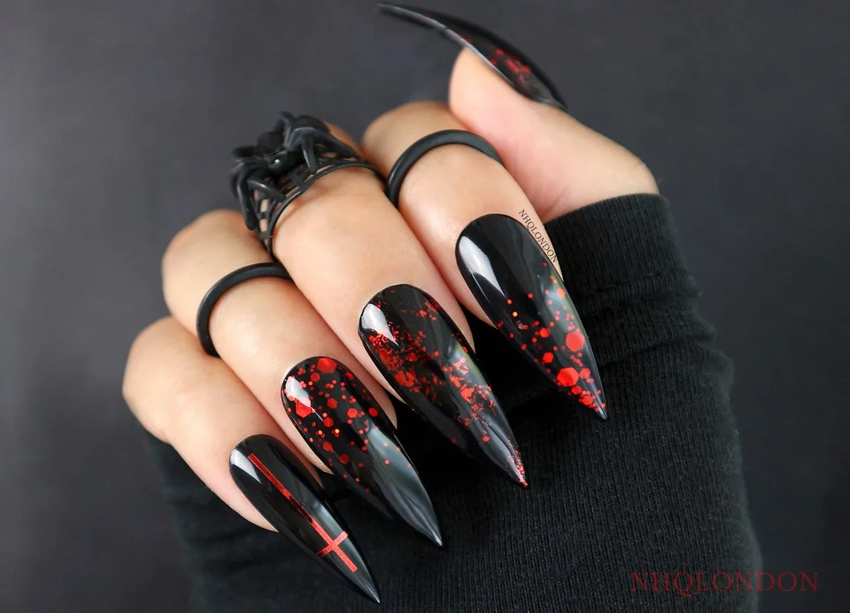 40+ Edgy Nail Designs for Gothic Nails