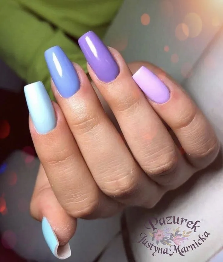 Blue and Purple Nail Designs